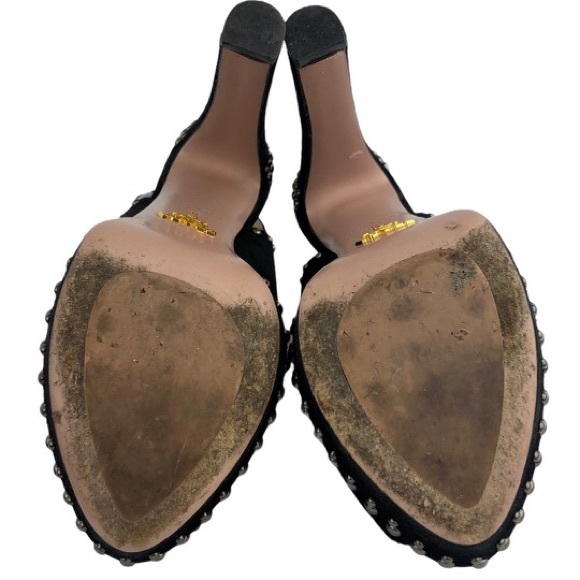 Prada suede studded platform slingback heels - Picture 7 of 7